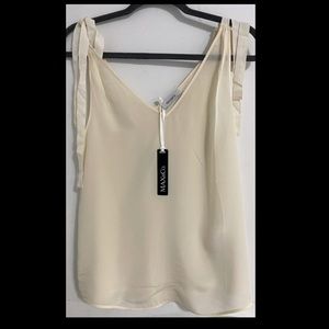 Max & Co. sleeveless silk top.